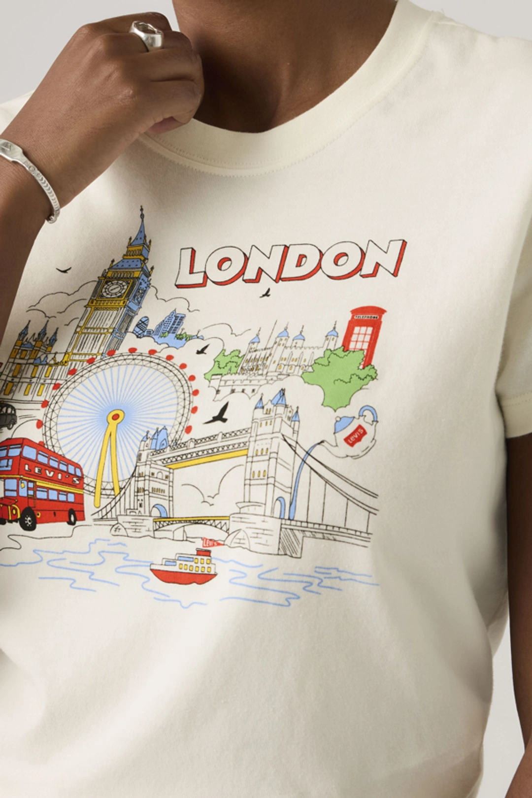 Levi's T Shirt Graphique Favorite - Femme - Blanc / London Egret - XS - 2