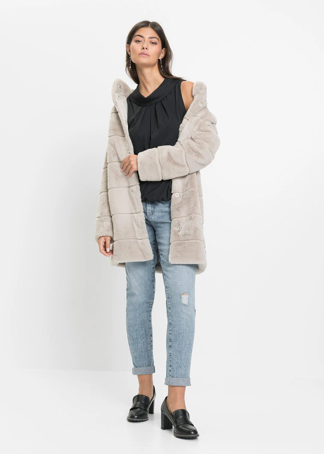 Manteau en tissu peluche