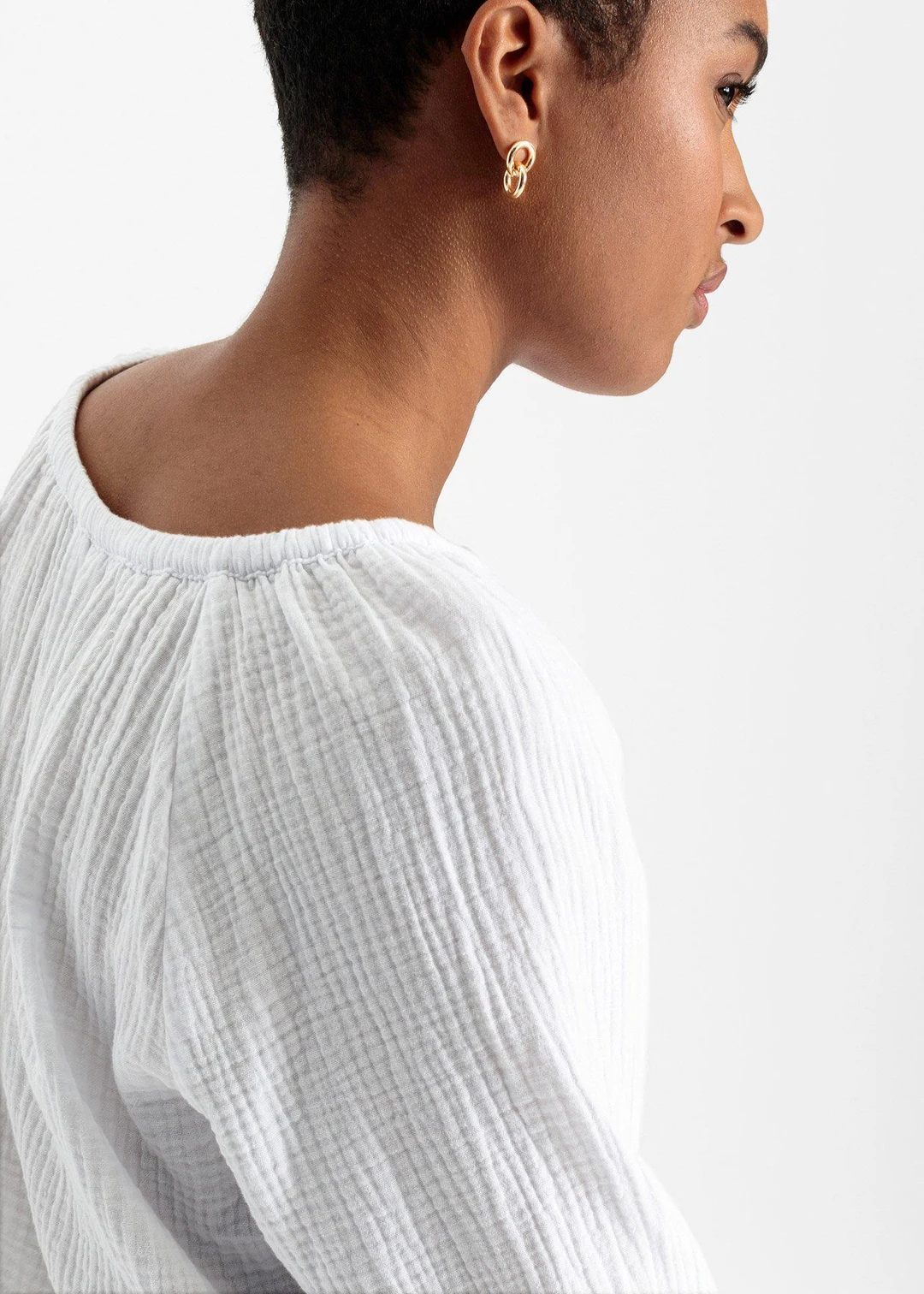 Blouse ample en gaze de coton - 3