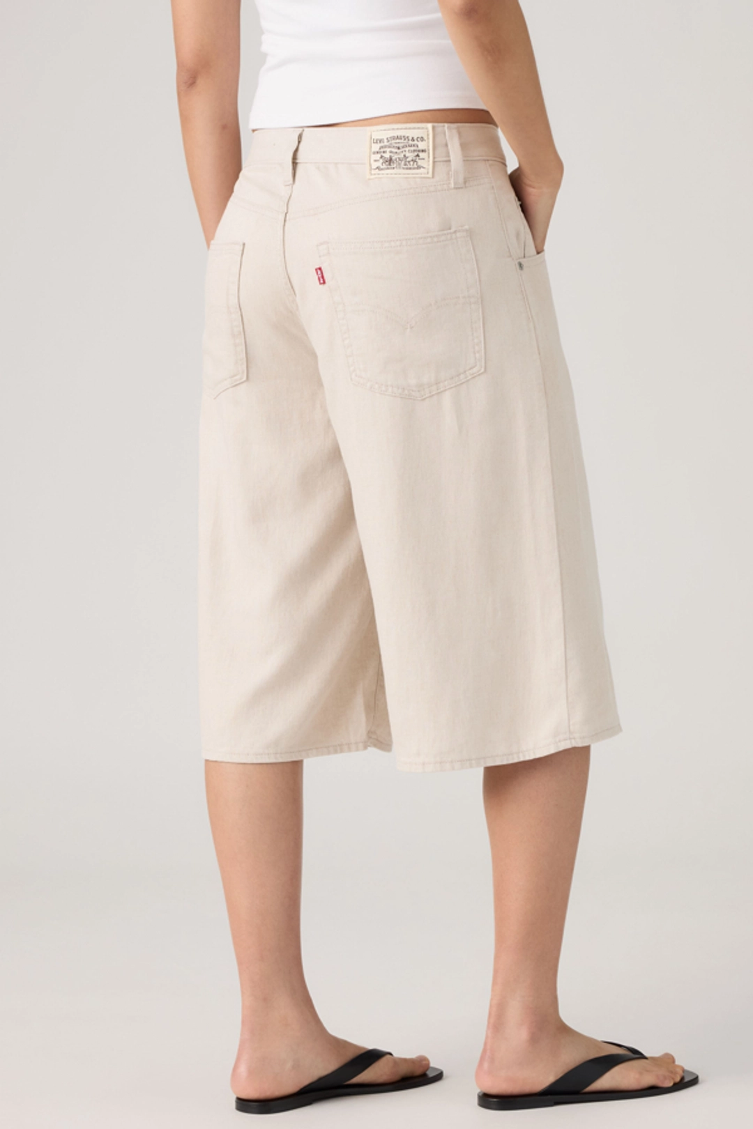 Levi's Short Long Super Baggy Lightweight - Femme - Gris / Crystal Gray - 32 - 2