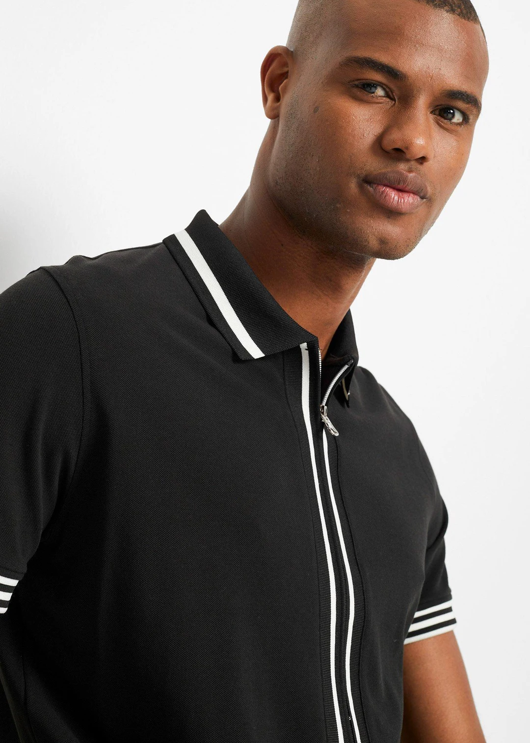Polo zippé en maille piquée 100% coton - 3