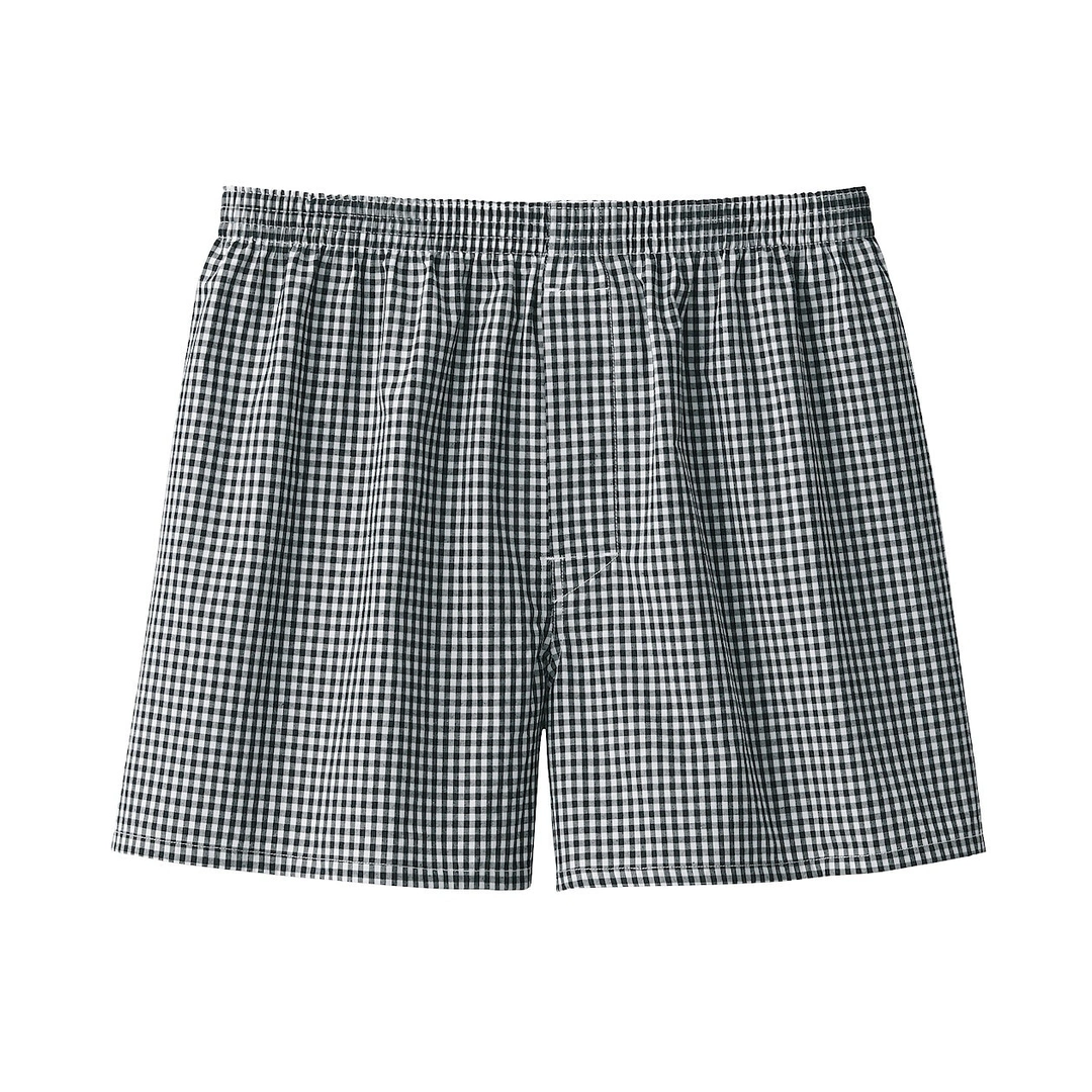 Boxers à ouverture frontale en pur coton pour homme