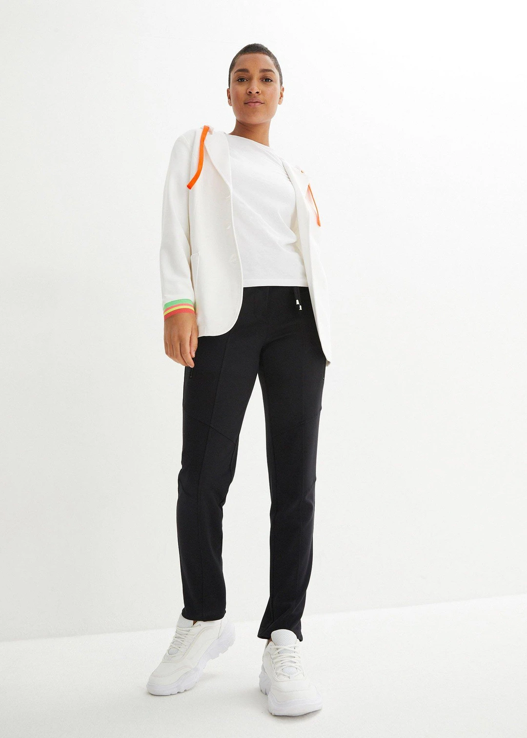 Pantalon à taille élastiquée en Punto di Roma confortable - 2