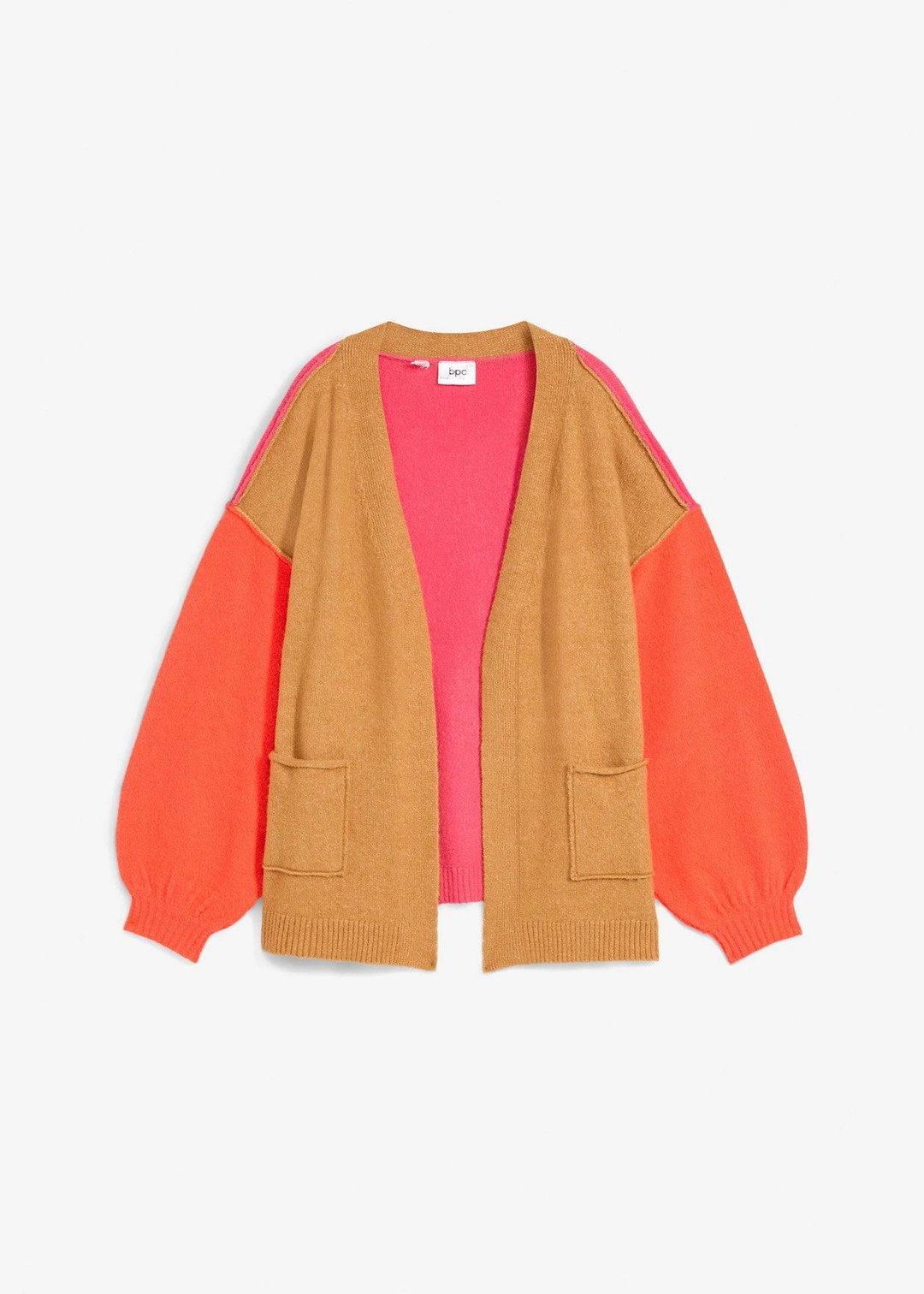 Gilet en maille oversize, motif color block