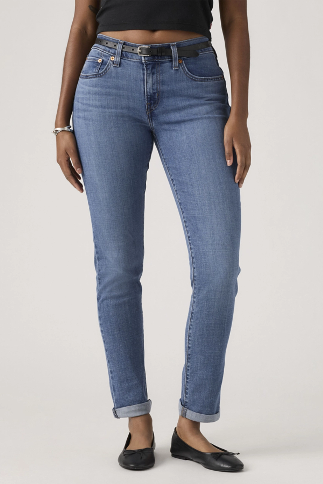 Levi's Jean Boyfriend Taille Mi Haute - Femme - Bleu / Lapis Topic - 34X30 - 2