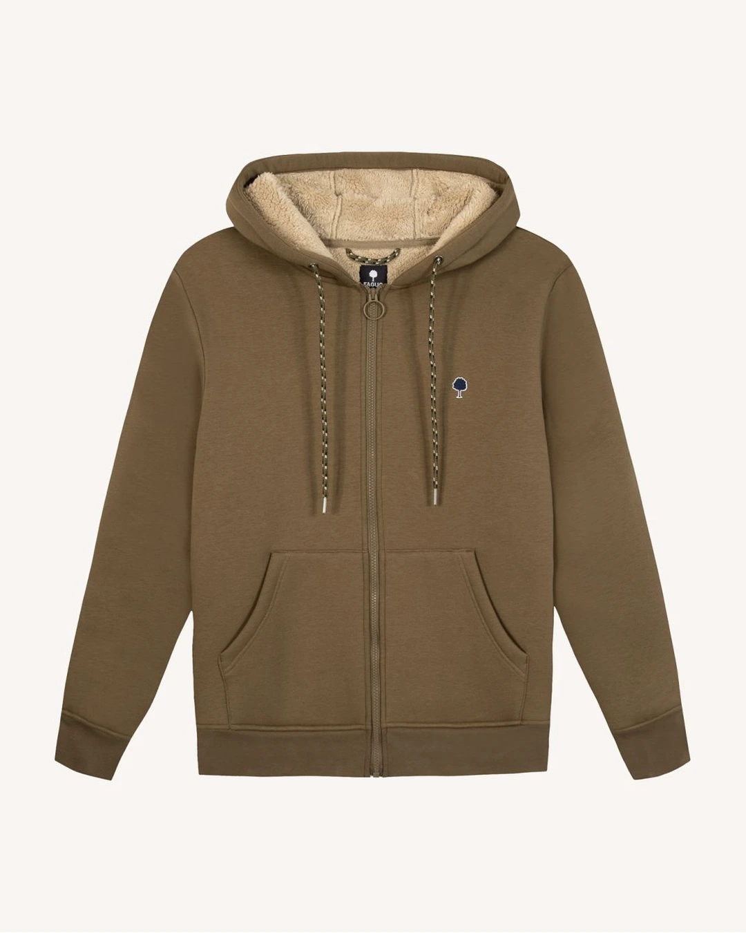 Sweat zippé marron coton - MEYGAL - 2
