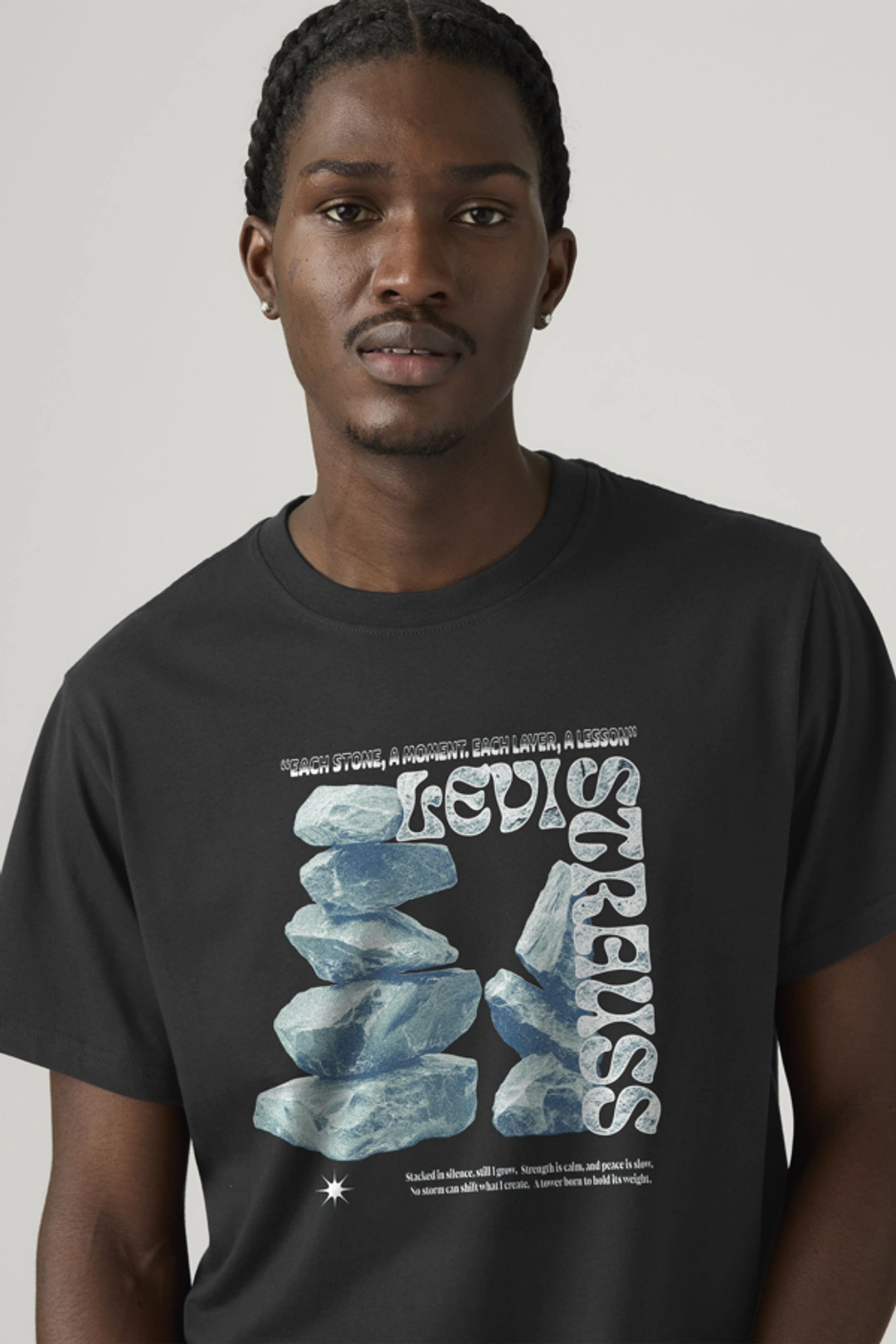 Levi's T Shirt Graphique Relaxed - Homme - Noir / Jet Black - 2XL - 2