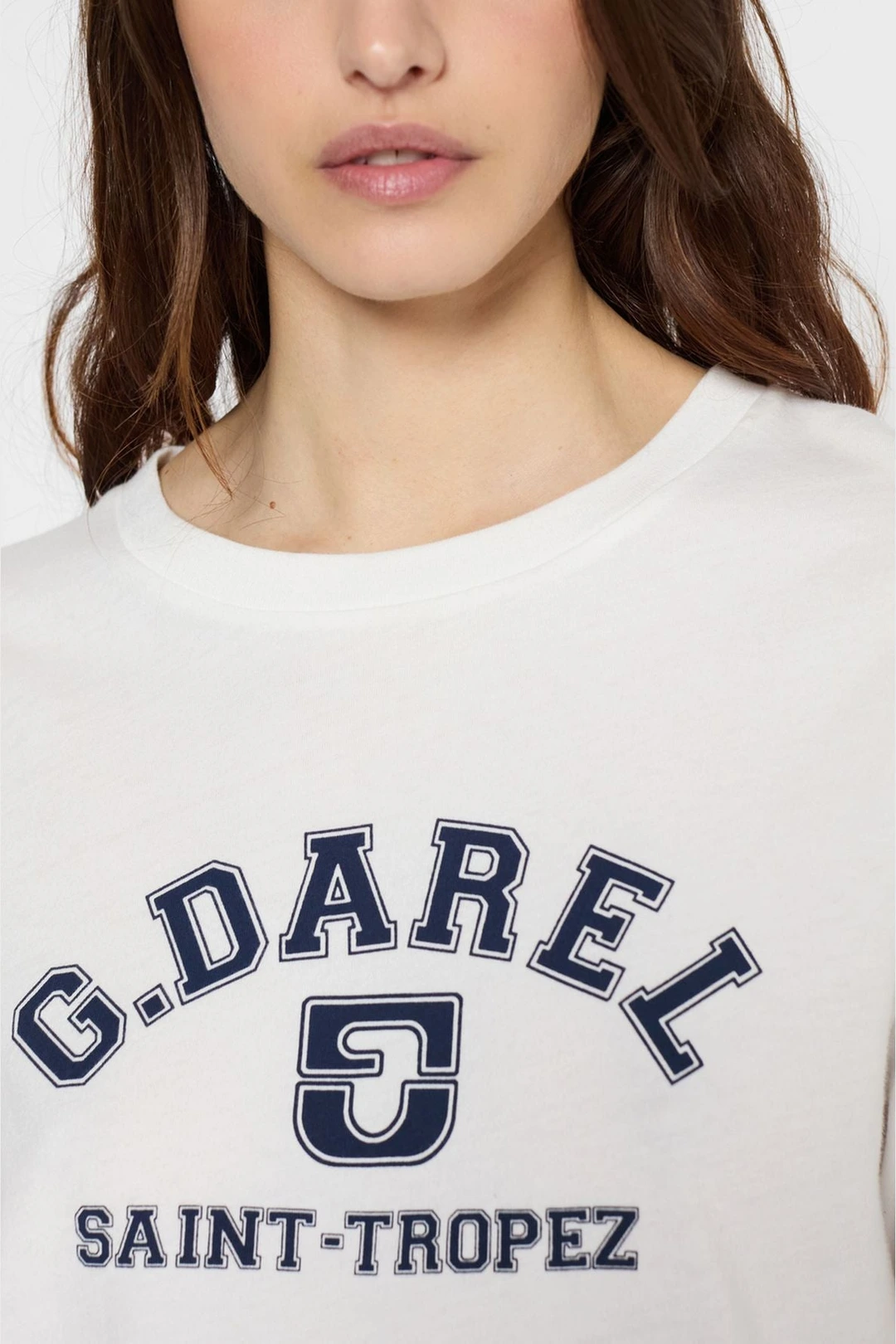 T-shirt en coton à inscription - Ecru