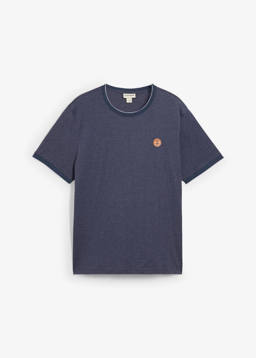 T-shirt effet superposé avec écusson poitrine
