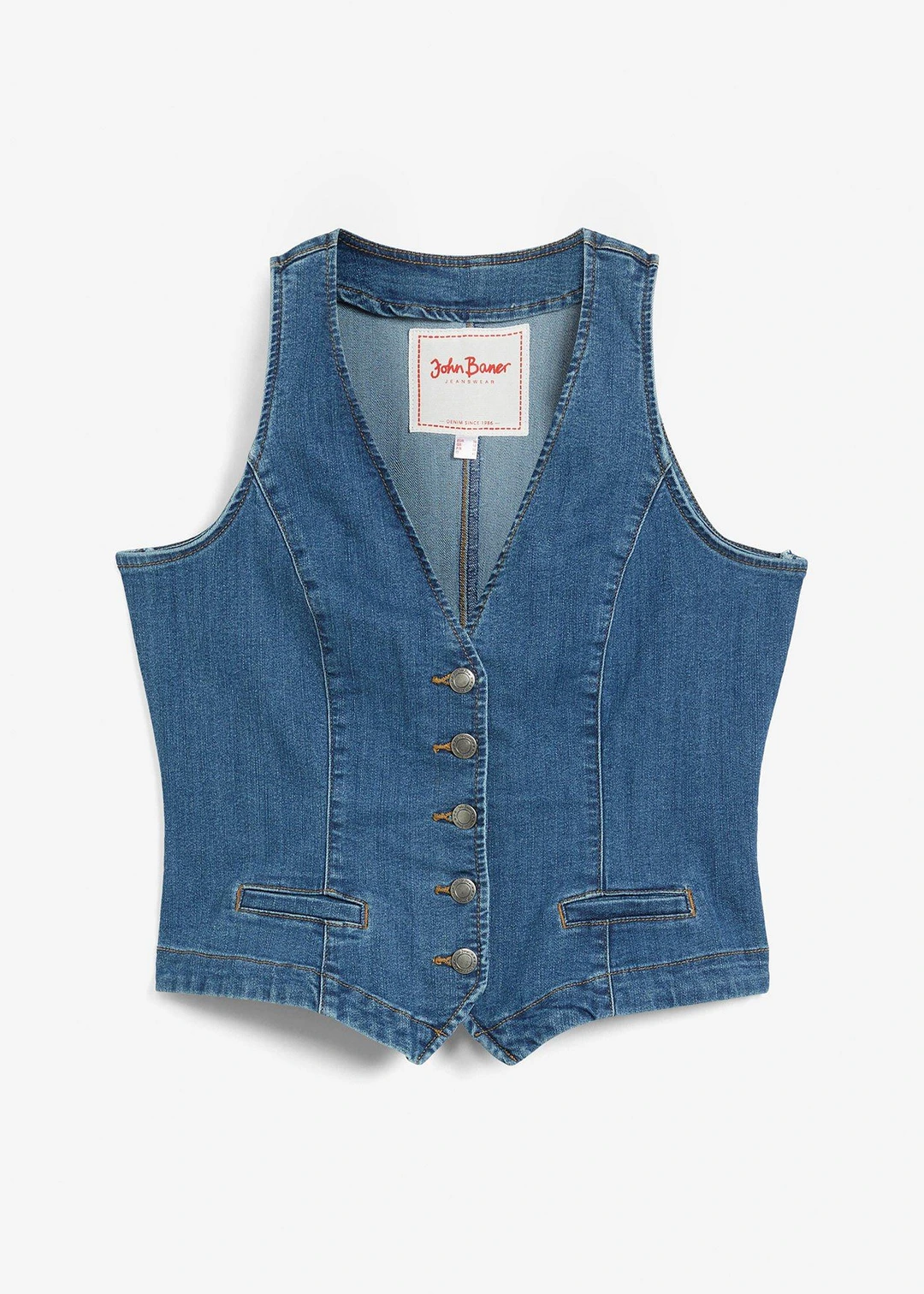 Gilet sans manches en jean extensible