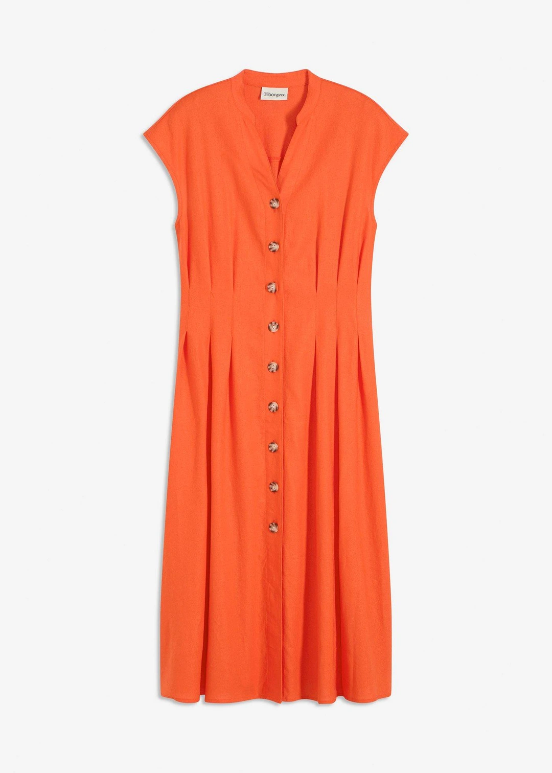 Robe midi légère en lin mélangé
