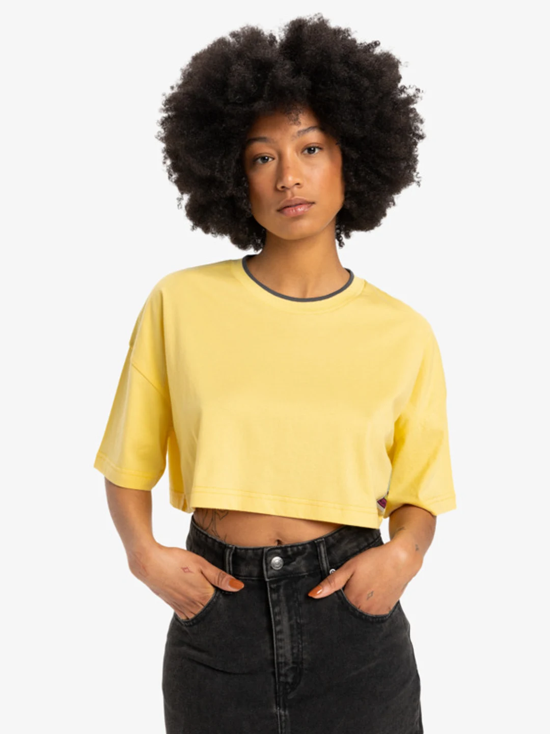 Maxi - T-shirt court Jaune Femme