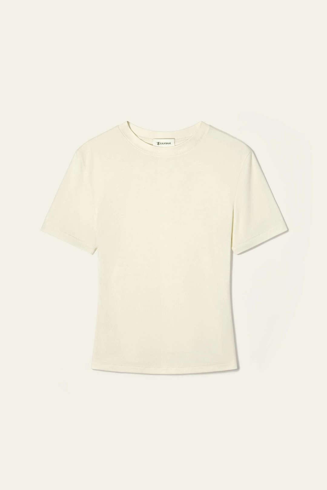 LILYSILK Tee Shirt Soie Meilleure Élasticité Soie Lavable En Machine Doux Pour La Peau Et Respirant Noir S