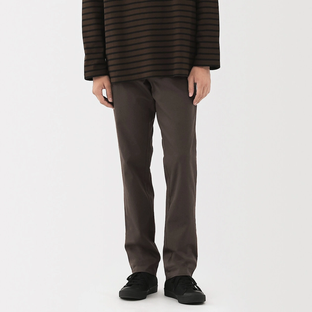 Pantalon Chino long en coton stretch coupe slim pour homme