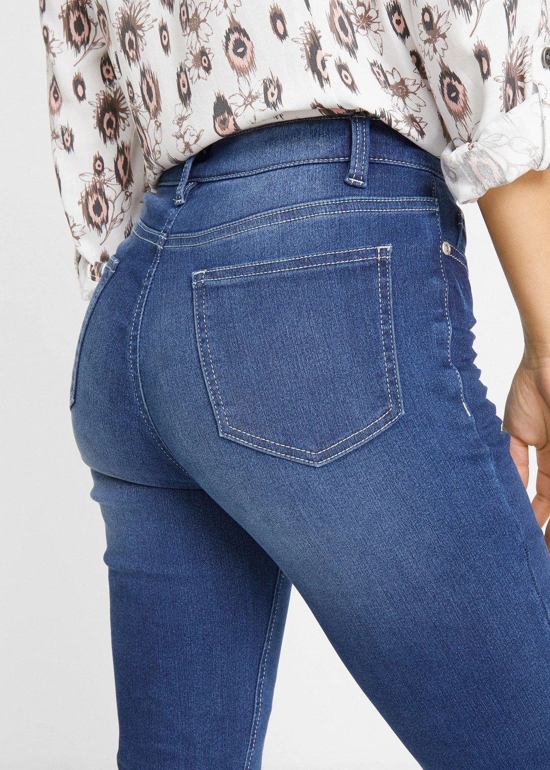 Jean slim taille mi-haute, extensible