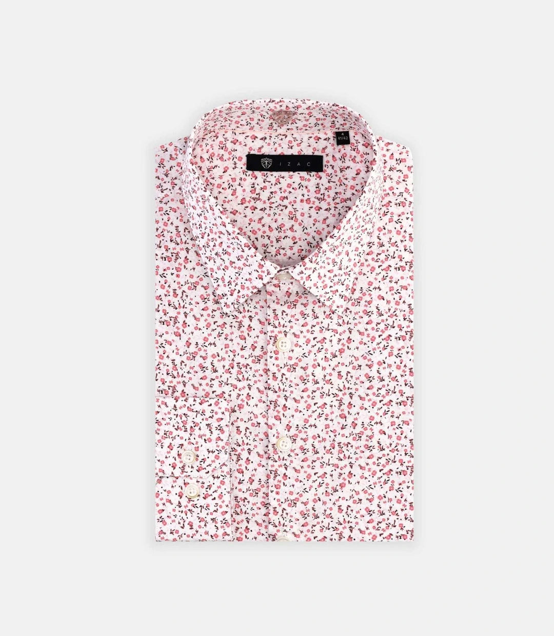 IZAC - Chemise à imprimé fleuris rose MILO