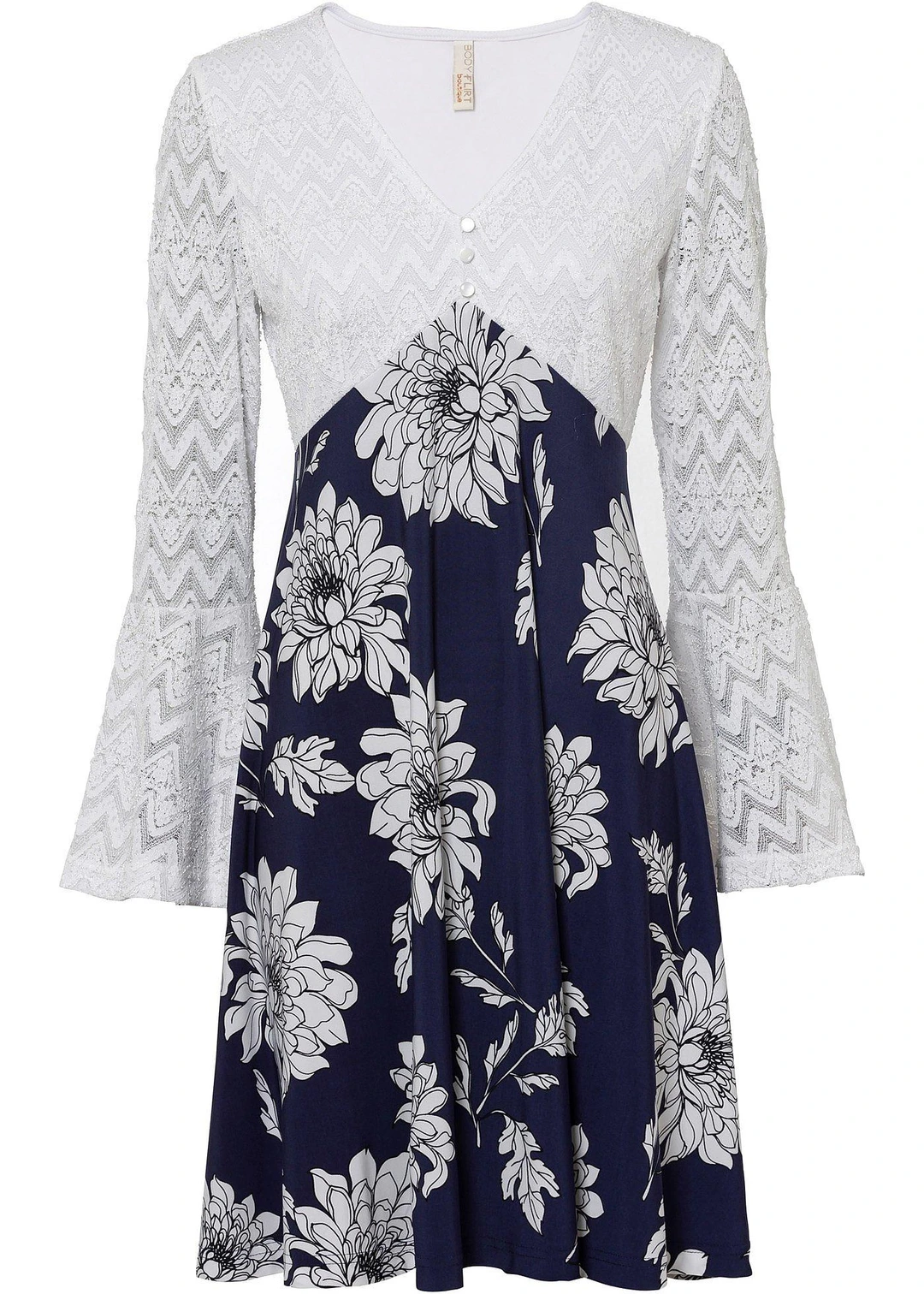 Robe en jersey avec dentelle