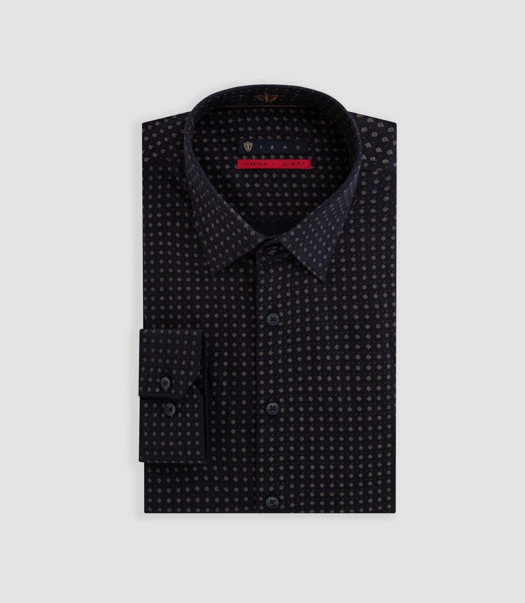 IZAC - Chemise imprimée marine ''Bayard''