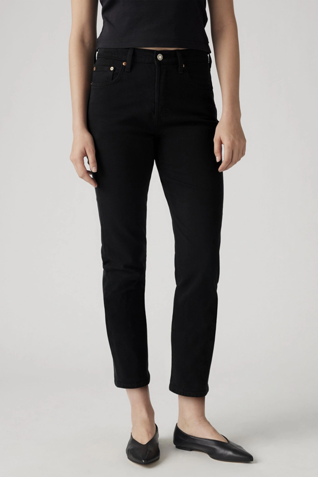 Levi's Jean Coupe Courte 501 - Femme - Noir / Black Sprout - 34X28 - 2