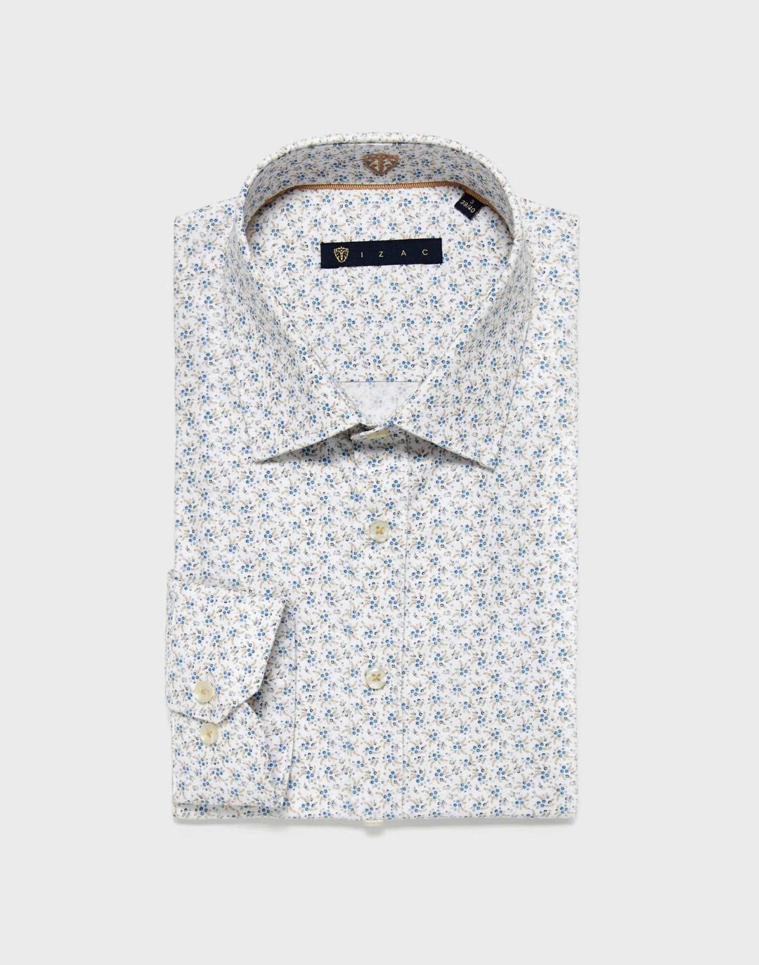 IZAC - Chemise coton micro motif ''Lampe''