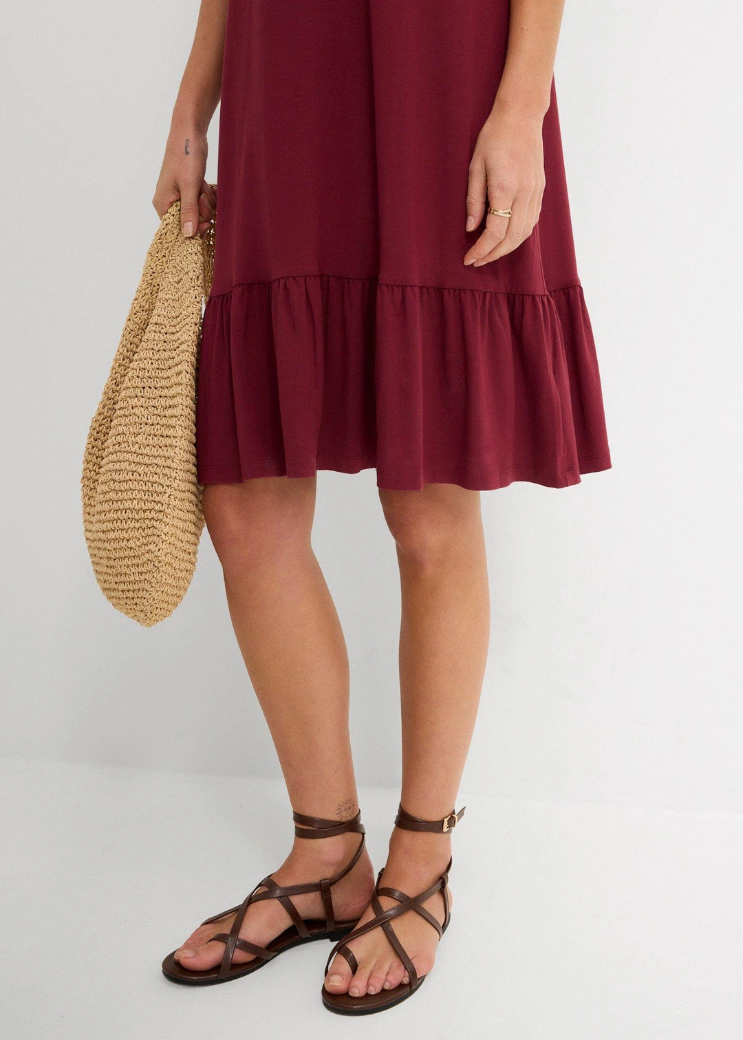 Robe en jersey viscose à volants - 3