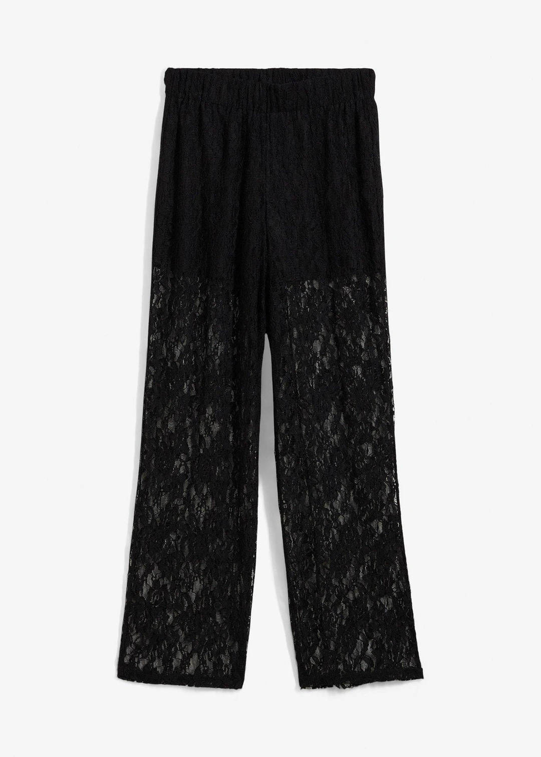Pantalon en dentelle à taille élastiquée