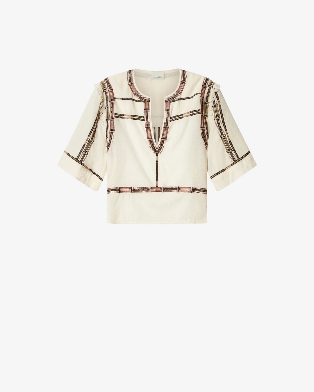 Blouse Fiosa - Femme - Écru - Taille40 - Isabel Marant - Collection Été Femme - Nouvelle Collection Capsule La Riviera