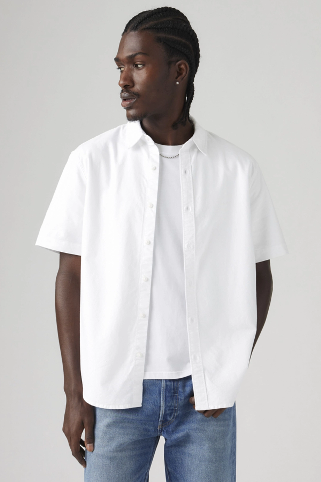 Levi's Chemise Manche Courte Col Boutonné Authentic - Homme - Rose / Woodrose Garment Dye - 2XL