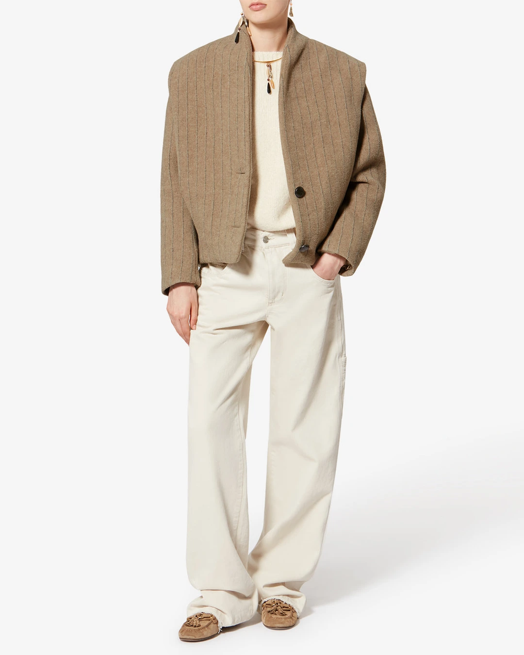 Manteau Dyogo - Femme - Écru - Taille 40 - 4