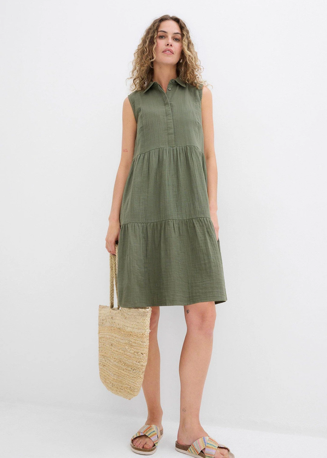 Robe-tunique légère en gaze de coton
