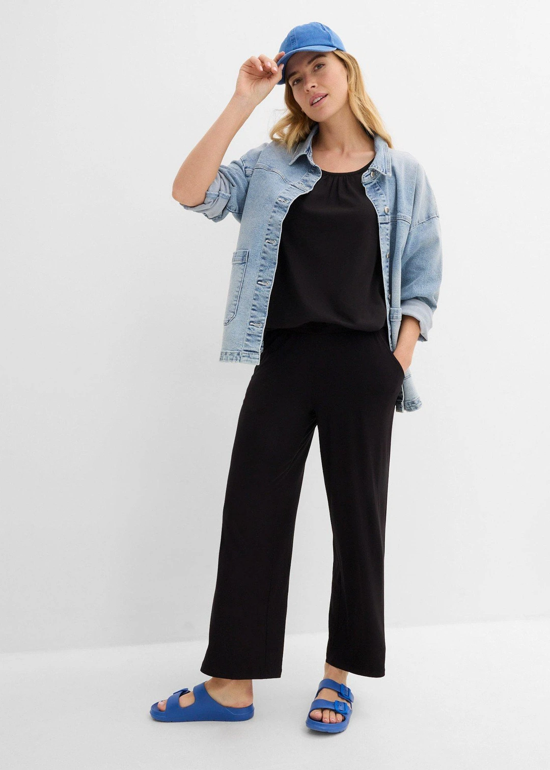 Pantalon fluide en jersey viscose extensible