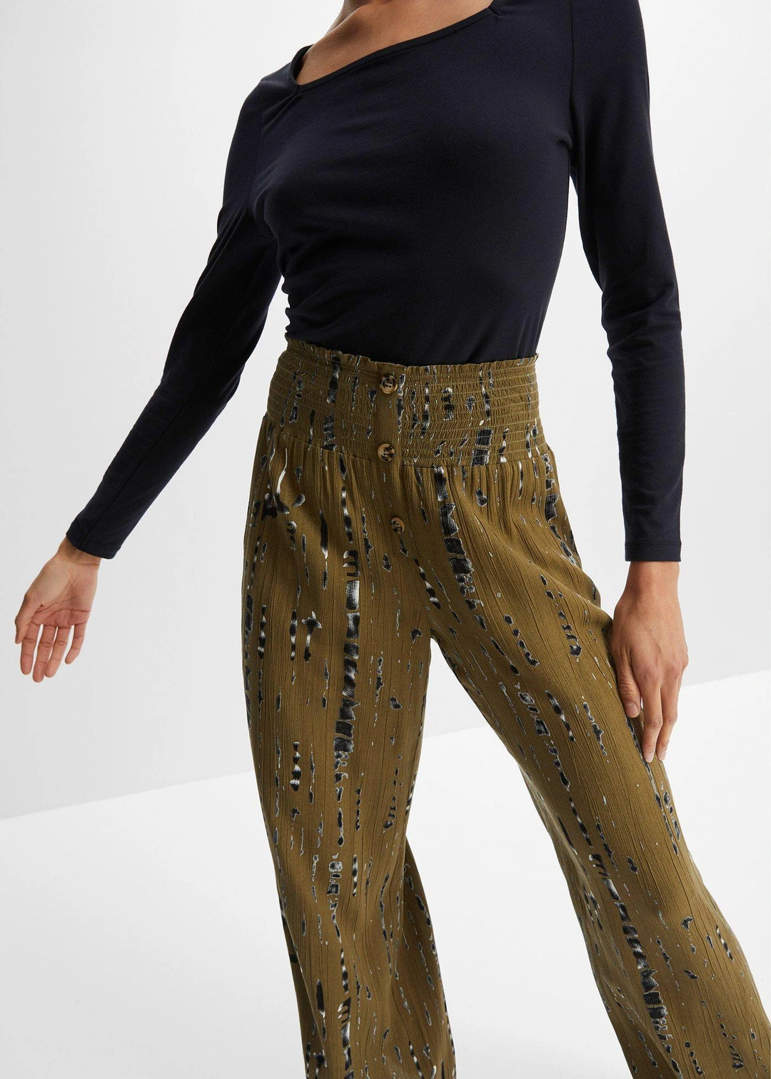 Pantalon palazzo en viscose fluide - 3