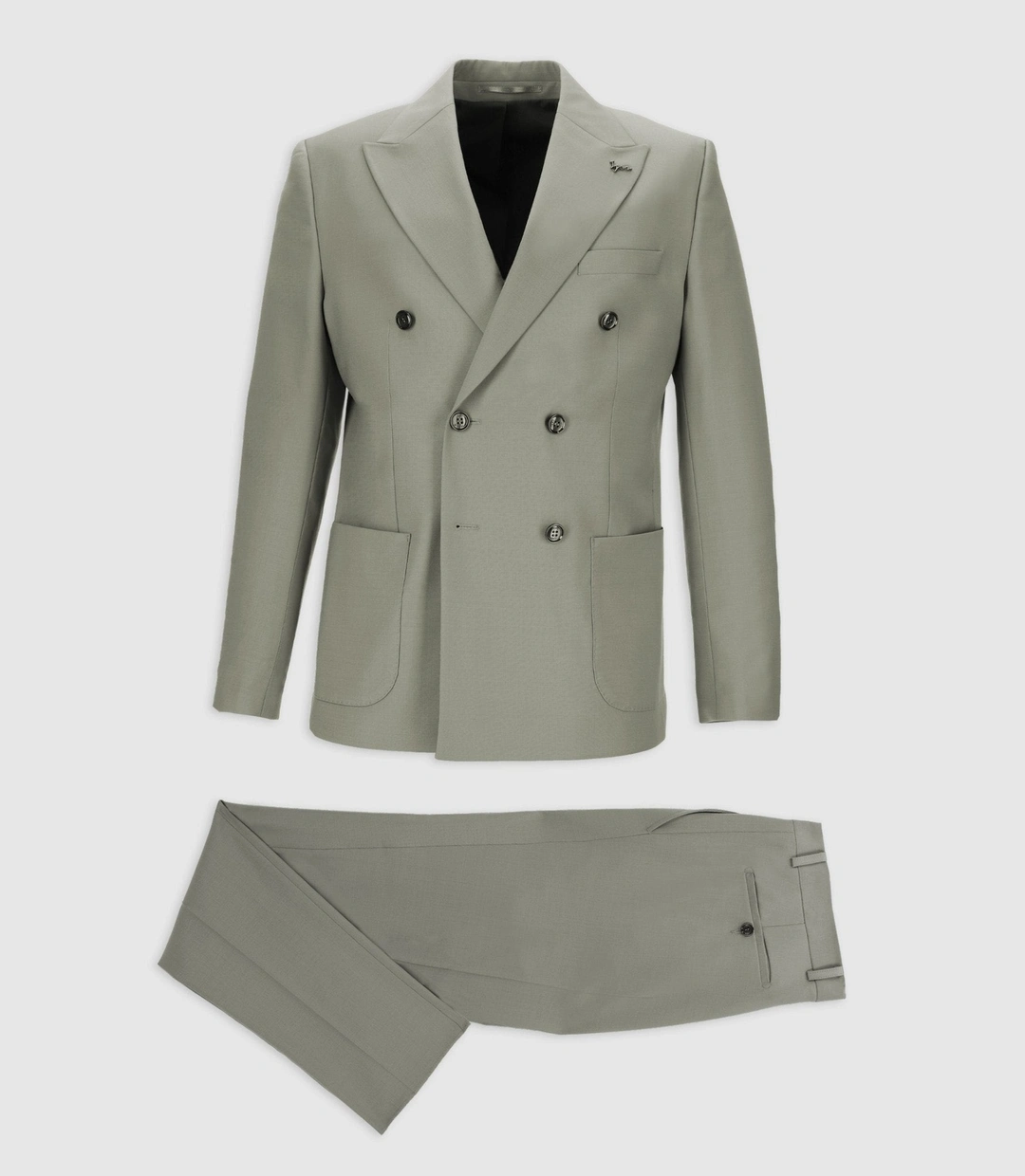 IZAC - Costume croisé vert clair