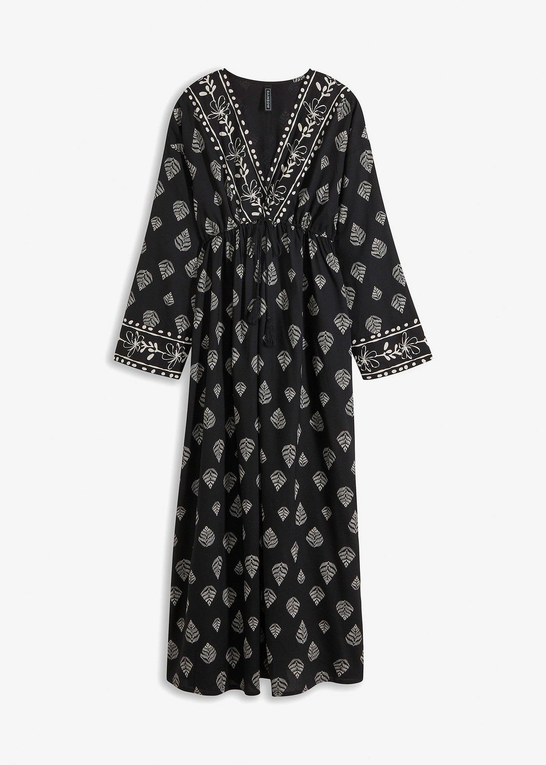 Robe longue tissée en viscose