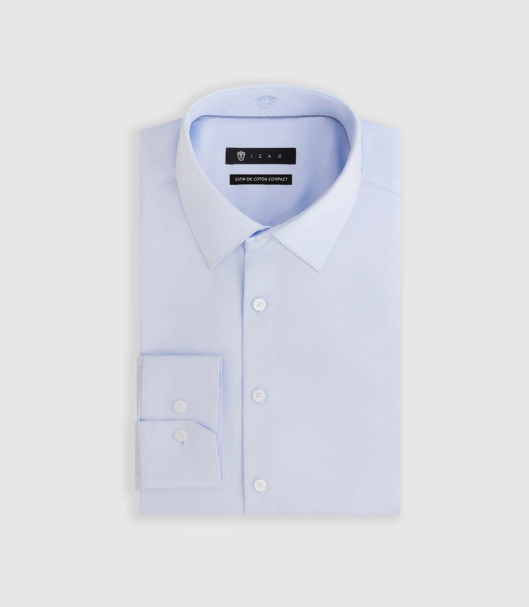 IZAC - Chemise satin slim ciel ''Satinslim''