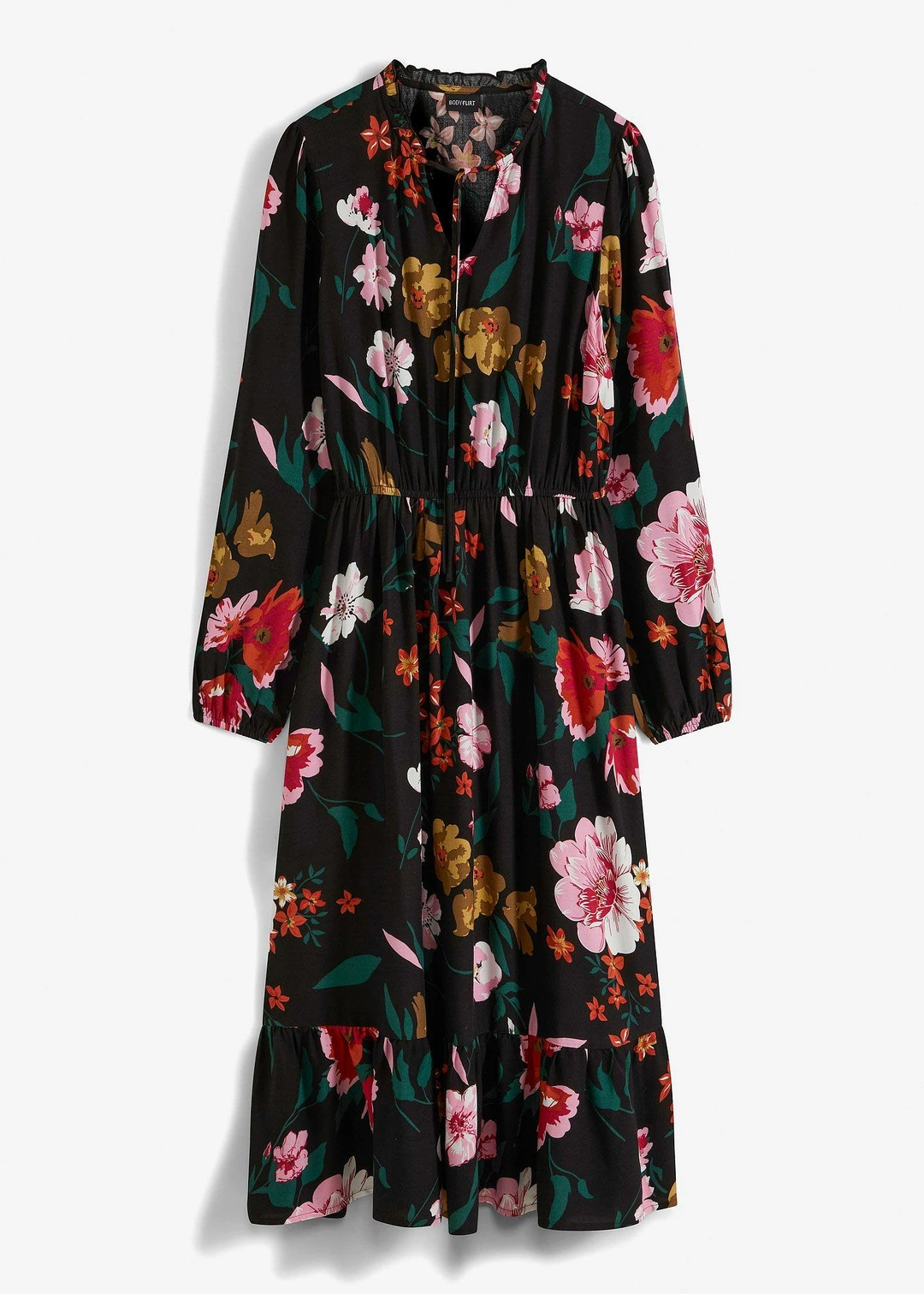 Robe midi en viscose fluide