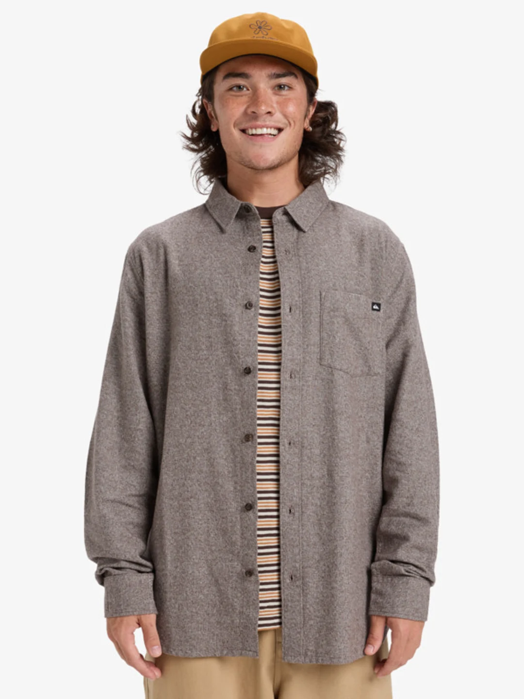 Motherfly Heather - Chemise manches longues pour Homme Marron