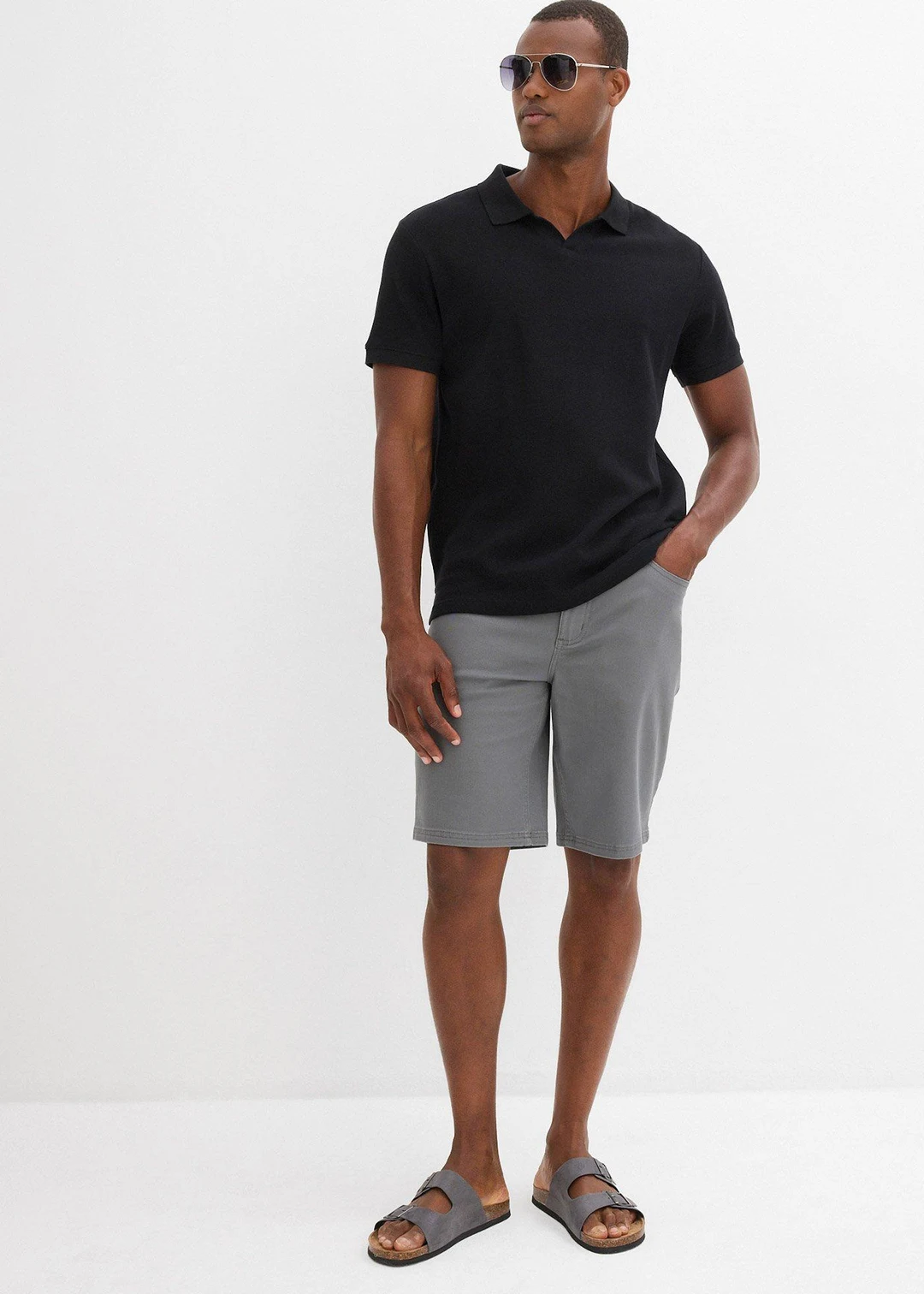 Bermuda extensible, coupe classique - 2