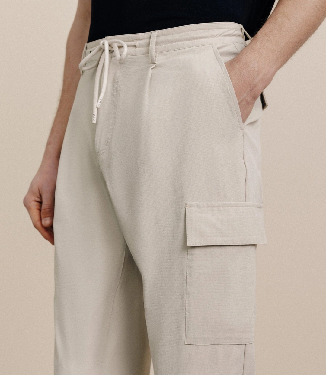 IZAC - Pantalon regular beige