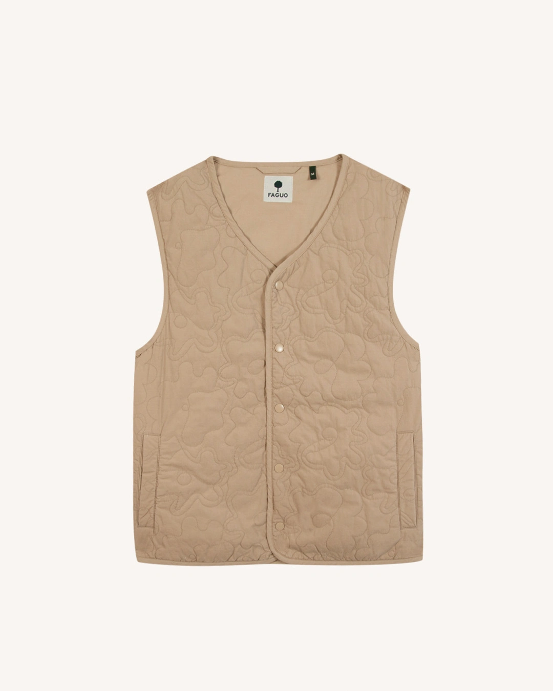 Veste sans manches coton taupe - ESTEREL - 2