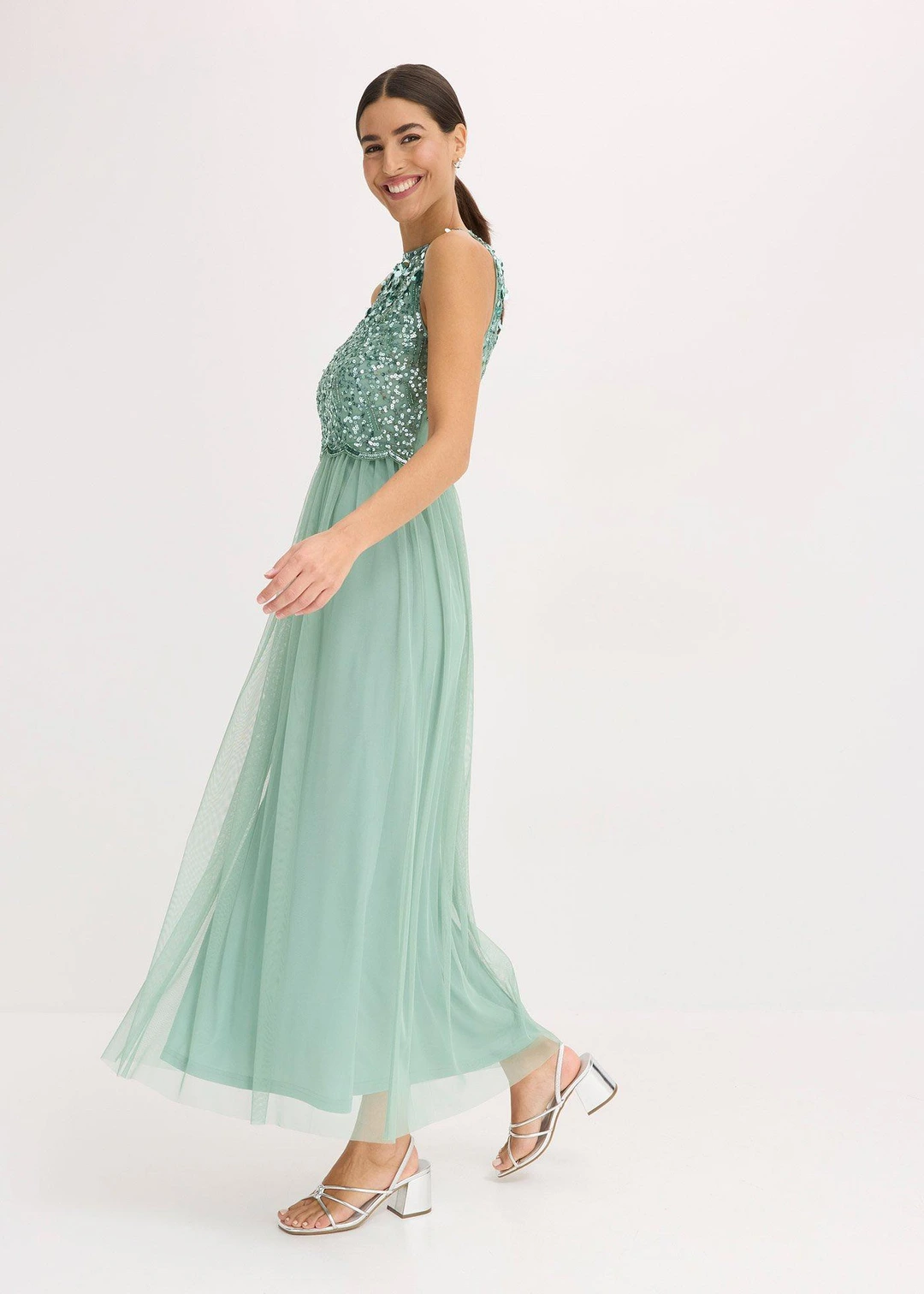 Robe longue avec haut brodé de sequins - 2