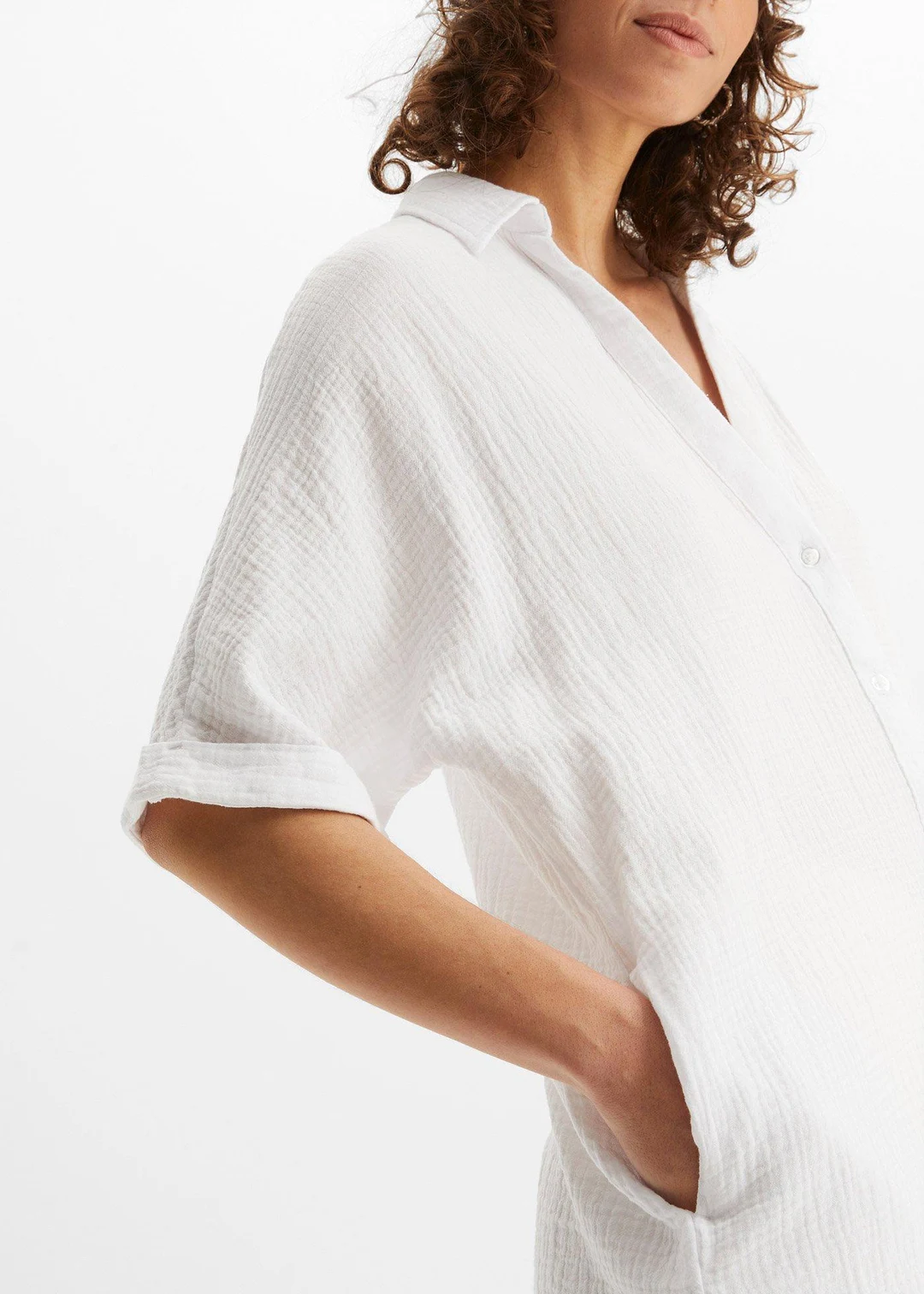 Chemisier long, oversize et doux en gaze de coton - 3