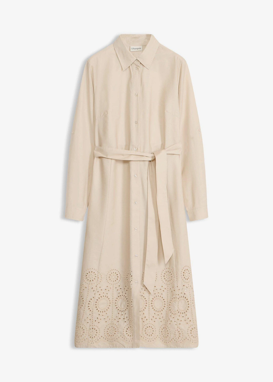 Robe-chemise avec broderies anglaises