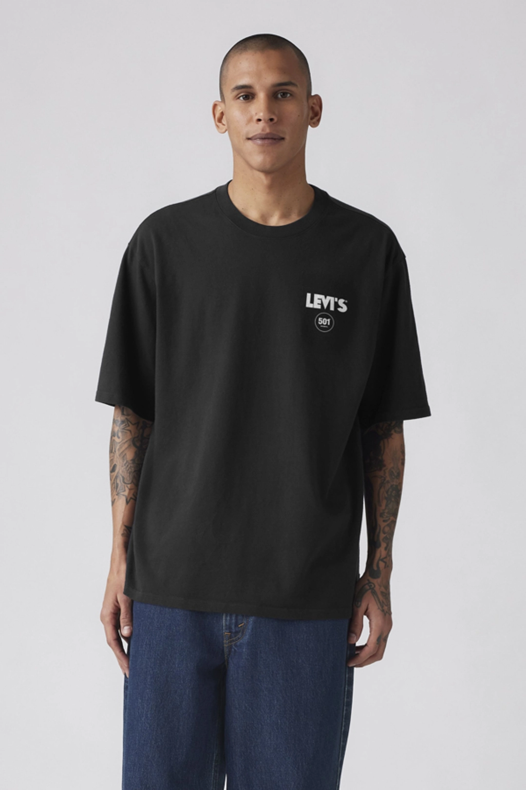 Levi's T Shirt Manche Mi Longue - Homme - Noir / Jet Black - 2XL - 2