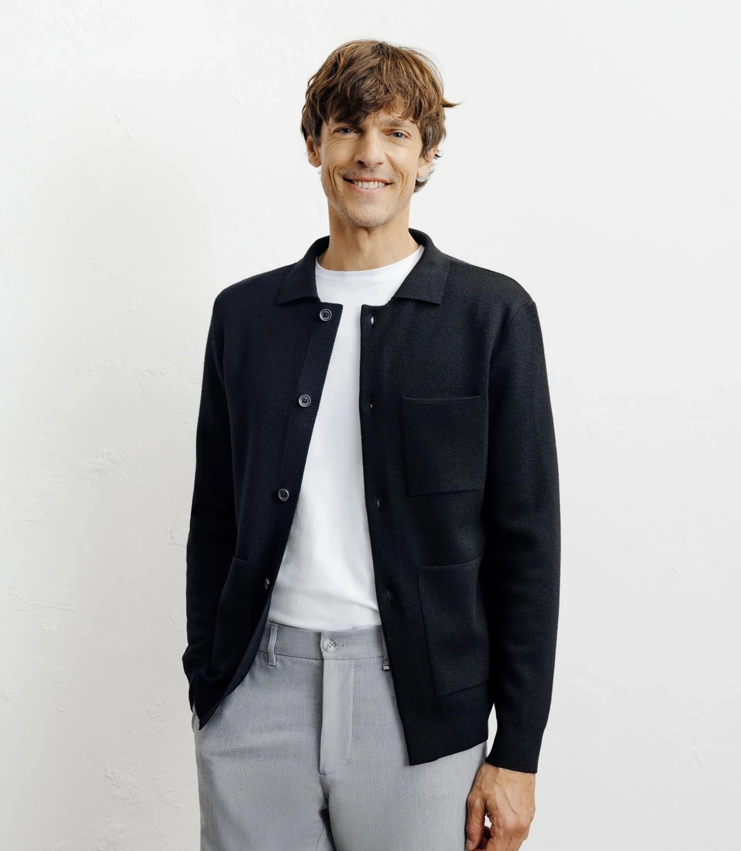 IZAC - Cardigan surchemise en maille noir