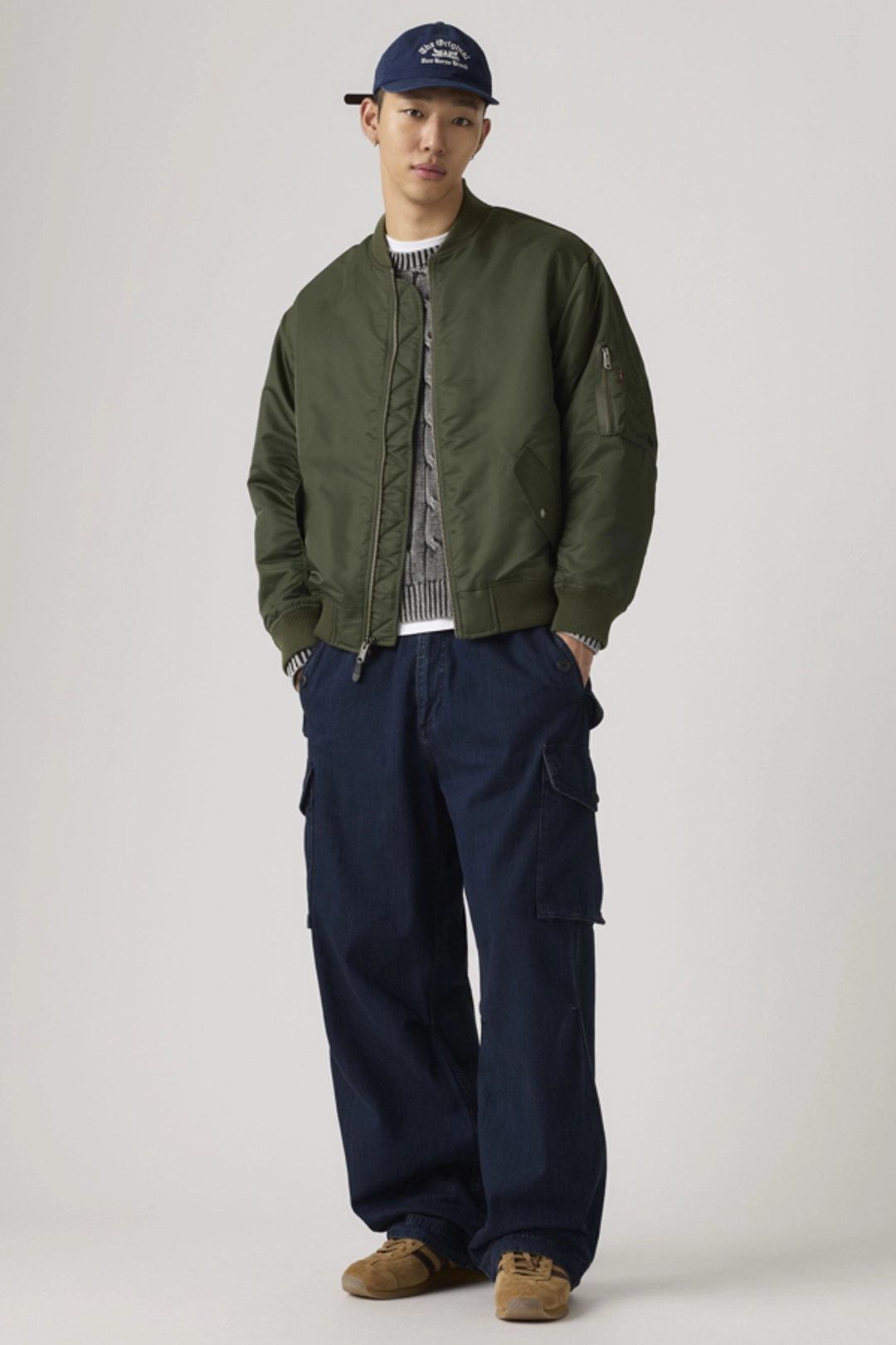 Levi's Pantalon Cargo Baggy Field - Homme - Neutral / Bader Camo Vintage Khaki Ns Slub Twll - XL