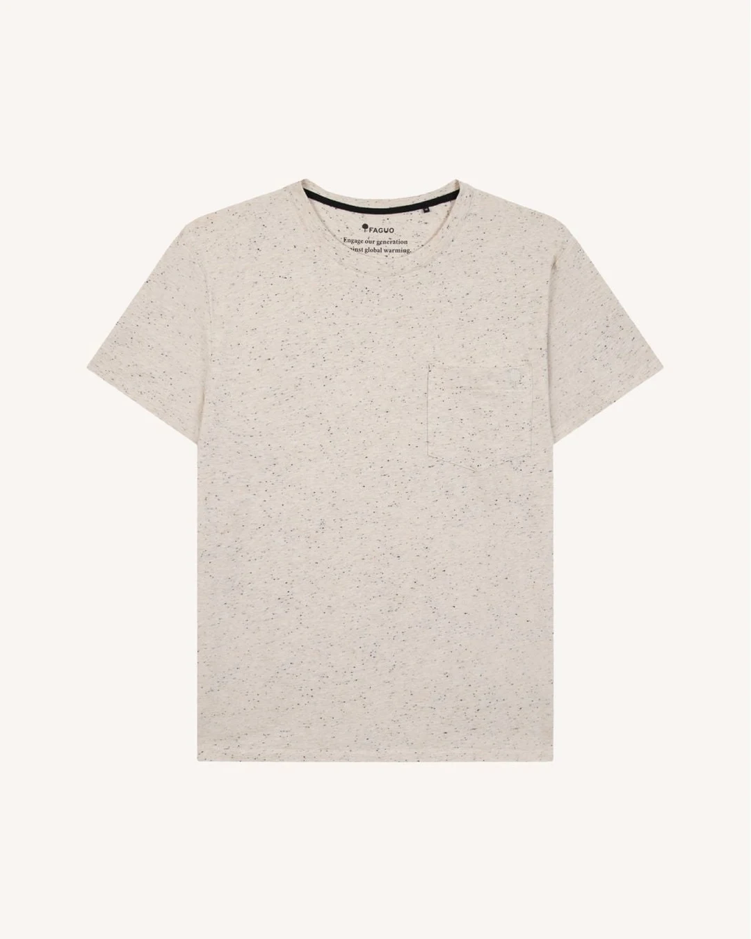 T-shirt chiné écru coton - OLONNE - 2