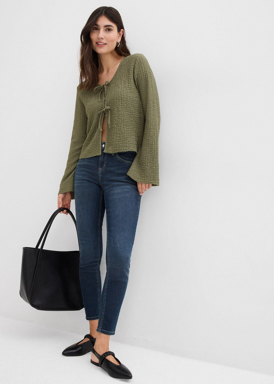 Jean skinny taille mi-haute, extensible