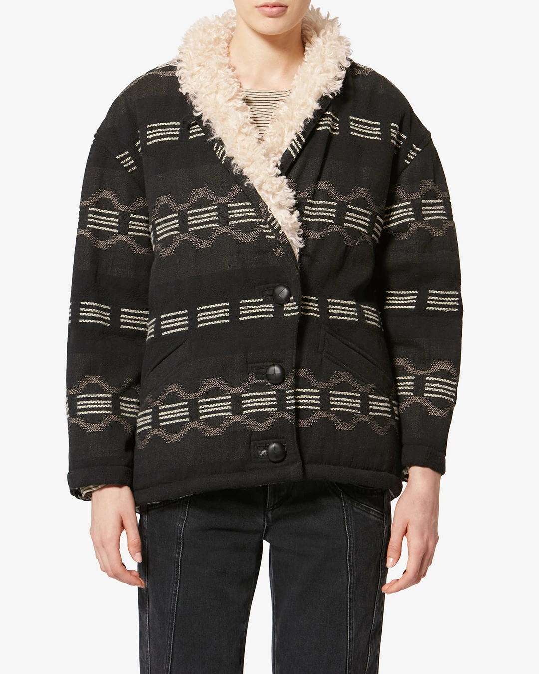 Manteau Qayla - Femme - Noir Délavé - Taille 44 - Marant Étoile - 7