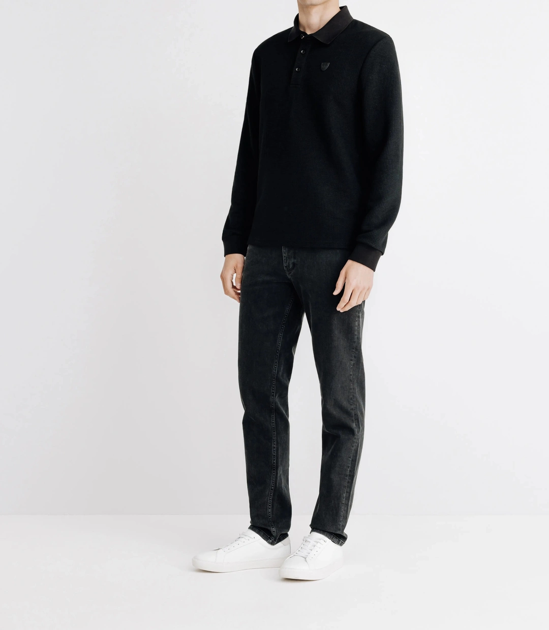 IZAC - Polo nid d'abeille noir